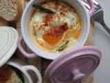 Oeuf cocotte au Chorizo et asperges vertes. [Battle Food #43]