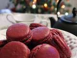 Macaron chocolat thé à la framboise