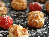 Petits choux à la fraise et crème chiboust