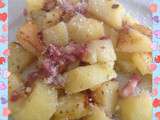 Poêlée de pommes de terre à l origan et ptits lardons fumes