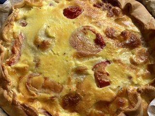 Tarte salée tomate mozzarella curcuma