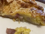 Tourte raclette lardons