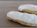 Délicieux éclairs au chocolat blanc