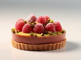 Tartelette Pistache Framboises, Caramel – Chocolat