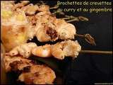 Brochettes de crevettes au curry et au gingembre