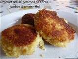 Croquettes de pommes de terre, jambon & emmenthal