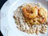 Curry de crevettes au lait de coco et aux poivrons