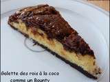 Galette des rois à la noix de coco, feuilletage chocolat