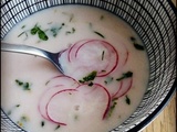 Velouté de radis roses (chaud ou froid)