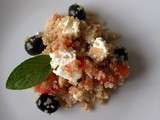 Salade quinoa, olives noires et feta