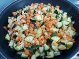 Poêlée de courgettes, carottes, oignons