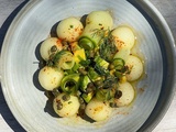 Salade de melon d'eau et avocat, vinaigrette aux câpres de cyril lignac dans tous en cuisine