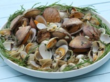 Poêlée de Coques, Amandes de mer à la Salicorne