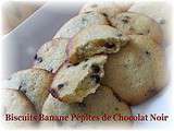 Biscuits Banane Pépites de Chocolat Noir