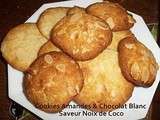 Cookies Day #9 - Cookies Amandes & Chocolat Blanc Saveur Noix de Coco