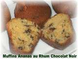 Muffins Ananas au Rhum Chocolat Noir