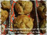 Muffins Gingembre Curcuma Poulet Pousses de Bambou Soja