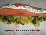 Papillote de Saumon et Poireaux (cookeo)