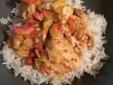 Poulet Poivrons Lait de Coco et Curry