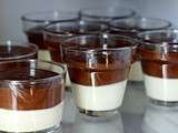 Verrine bicolore aux 2 chocolats et caramel