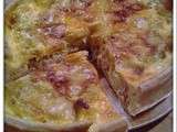 Quiche lardons, poireaux, beaufort