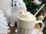 Chocolat Chaud Gourmand au Chocolat Blanc, Noisettes et Chantilly