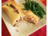 Strudels de saumon aux champignons et au foie gras