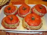 Tomates farcies aux deux volailles