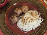 Boulettes de porc au gingembre, sauce chinoise