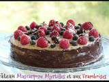 Gâteau mascarpone aux Myrtilles et aux Framboises #Journée de la Femme