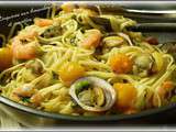 Linguines aux Amandes et aux Crevettes