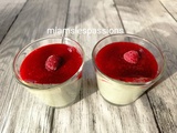 Panna cotta matcha framboise