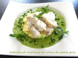 Cabillaud moelleux et crème de petits pois * – Bataille food # 127