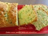 Cake aux petits pois et romarin