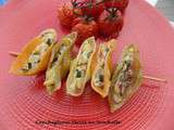 Conchiglioni farcis en brochettes