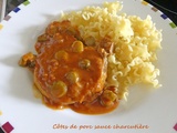 Côtes de porc sauce charcutière