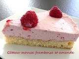 Gâteau mousse framboise et amande