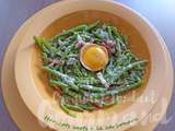 Haricots verts à la carbonara