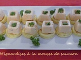 Mignardises à la mousse de saumon