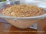 Mousse au chocolat caramel et crêpes dentelles