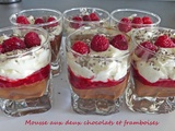 Mousse aux deux chocolats et framboises – Recettes autour d’un ingrédient #86