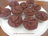 Muffins banane et chocolat