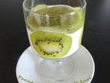 Panna cotta et coulis de kiwis