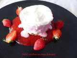 Petit vacherin aux fraises