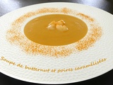 Soupe de butternut et poires caramélisées * – Foodista challenge # 115