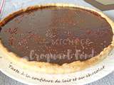 Tarte à la confiture de lait et au chocolat