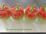 Verrine d’avocat tricolore