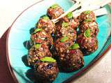 Boulettes crues multigraines aux pignons et olives noires