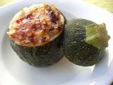 Courgettes farcies Picodon et lardons