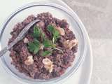 Rillettes  de lentilles au vin rouge et aux noix